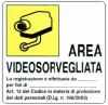 Cartello Segnaletica 956/A Area videosorvegliata 16x16