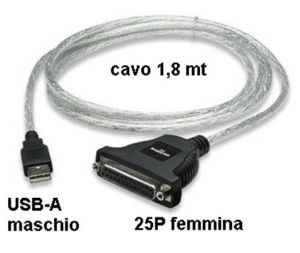 Adattatore USB a  porta  Parallela 25 poli F.