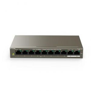 Switch Hub Ethernet 10/100 10 porte RJ45 con 8 Poe