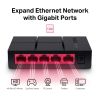 Switch Hub Ethernet 10/100/1000 5 porte RJ45 Gigabit