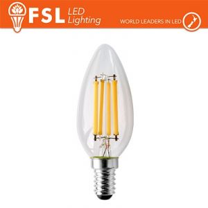 Lampada led 220 volt C35 candela 4 watt 4000K E14 filamento
