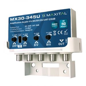 MX-30 Amplificatore da palo 4 in (B3-B4-B5-UHF)30 db 5G