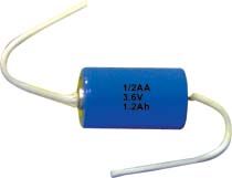 Batteria Litio ER 14250 3.6 Volt serie 1/2 AA con terminali