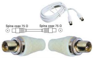 Cavetto TV Spina/Spina d 9,5 Mt 2,5 bianco