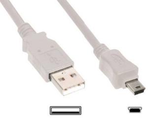Cavo di collegamento USB 2.0 a mini B 5P M 1 mt