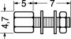 Elemento di fissaggio per connettori serie D  Filetto M/F L 8