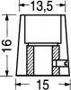 Manopola componibile con bussola D 15  (solo corpo)